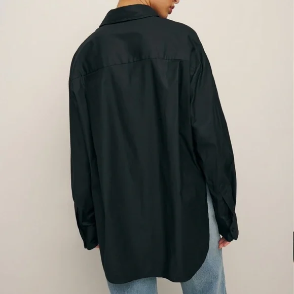 Reformation Will Oversized Shirt Black - Picture 3 of 7